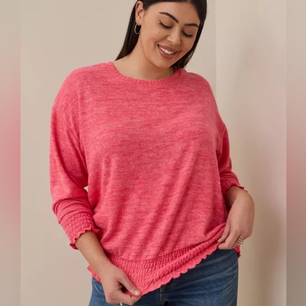 Torrid Pink Crew Neck Sweater